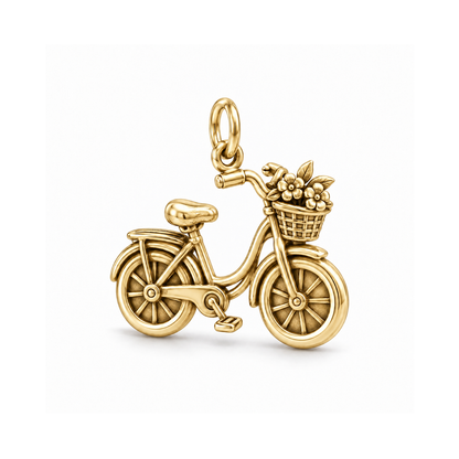 Sunny Day Bicycle Charm — Gold | charm-topics-remaining-444-2026-09-14 | topic-304