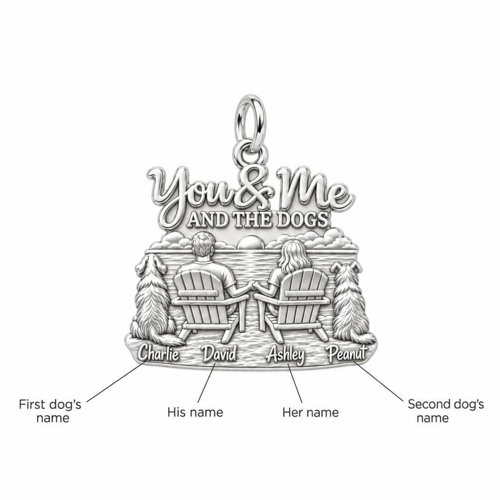 Sunset Lake Side Together Charm Bracelet – Personalized Couple Gift – personalization guide