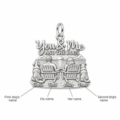 Sunset Lake Side Together Charm Bracelet – Personalized Couple Gift – personalization guide