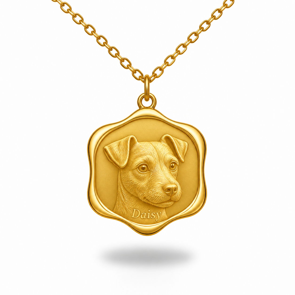 Soulyshine Swedish Farmdog Precious Paw personalized pet photo necklace - 18K Gold Vermeil front