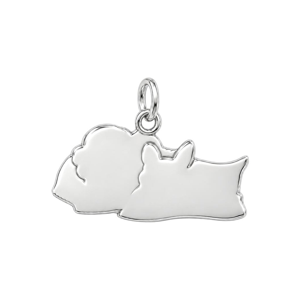 Sweet Dreams Slumber Charm Bracelet – Personalized Dog Mom Gift – back of the charm, engraving area