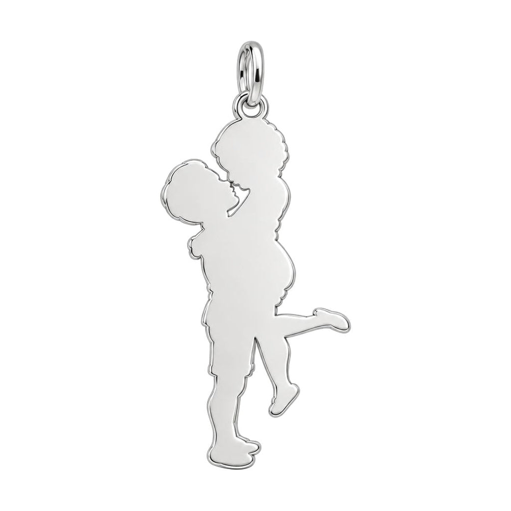 Sweet Embrace Charm Bracelet – Personalized Couple Gift – back of the charm, engraving area