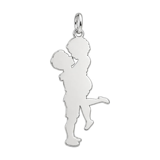 Sweet Embrace Charm Bracelet – Personalized Couple Gift – back of the charm, engraving area