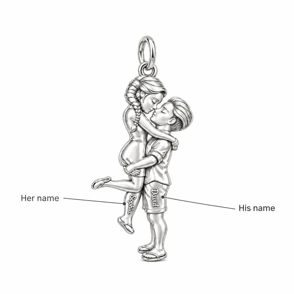Sweet Embrace Charm Bracelet – Personalized Couple Gift – personalization guide
