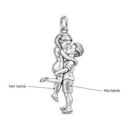Sweet Embrace Charm Bracelet – Personalized Couple Gift – personalization guide