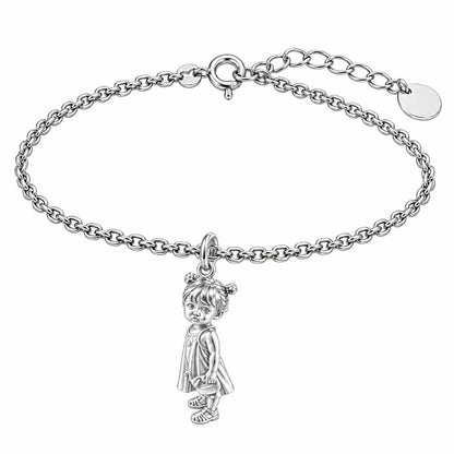 Sweet Little One Charm Bracelet Set – silver, front view
