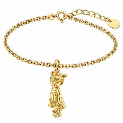 Sweet Little One Charm Bracelet Set – 18K gold, front view