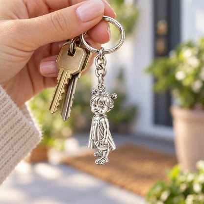 Sweet Little One Charm Keychain – worn / in use