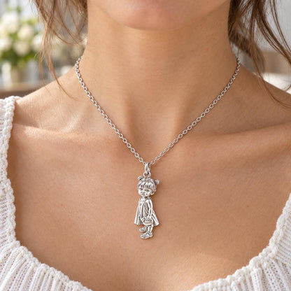 Sweet Little One Charm Necklace Set – worn / in use