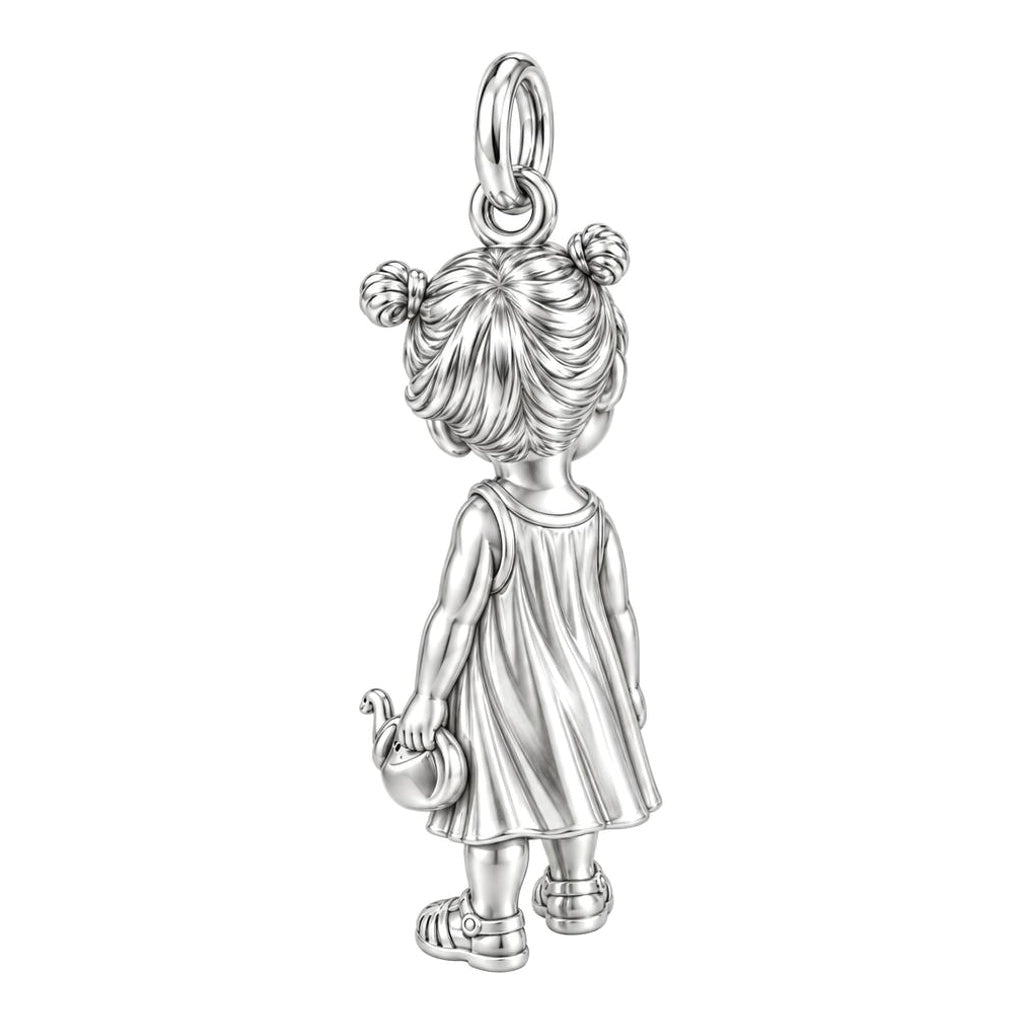 Sweet Little One Charm Necklace Set – back of the charm, engraving area