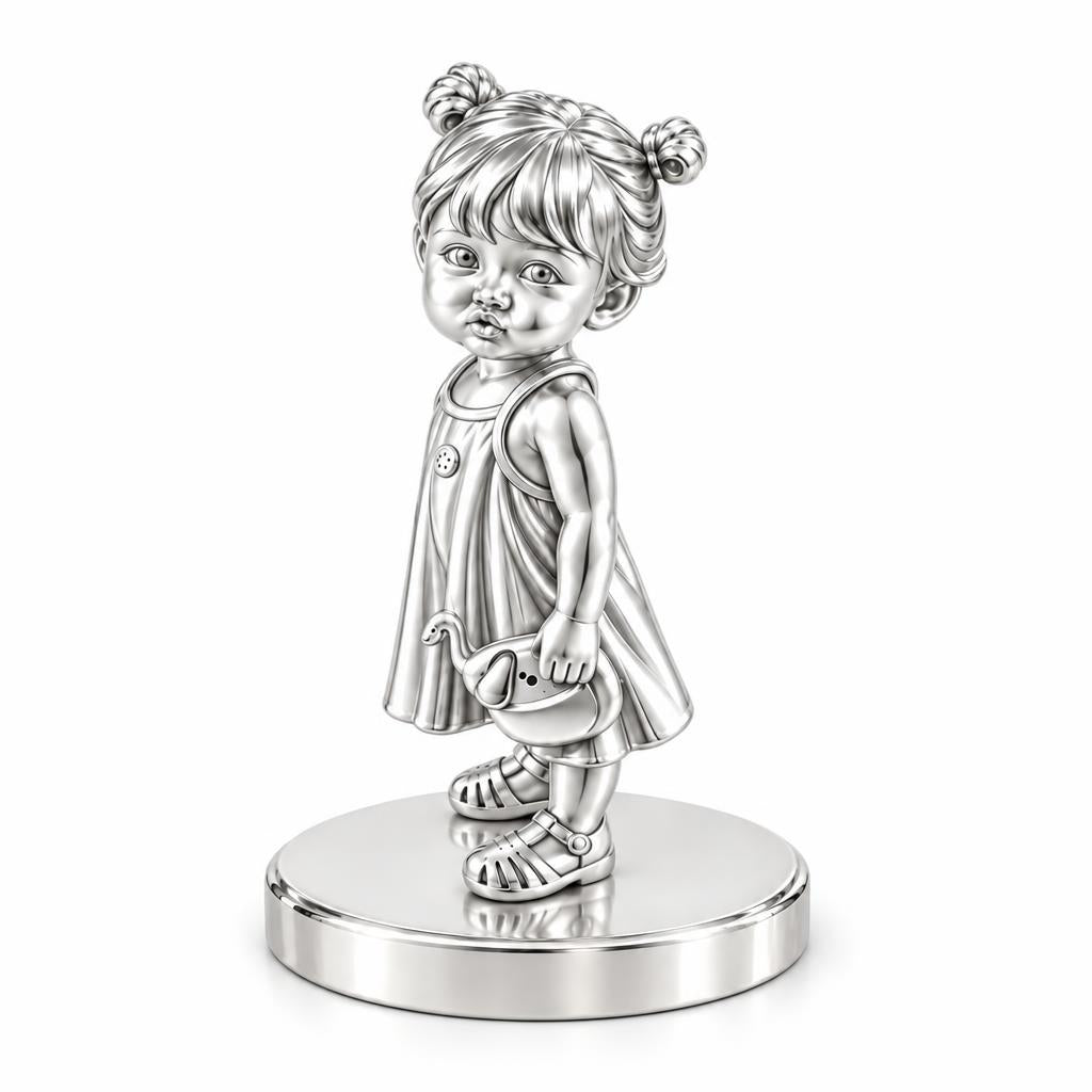 Sweet Little One Keepsake Plaque – silver, front view