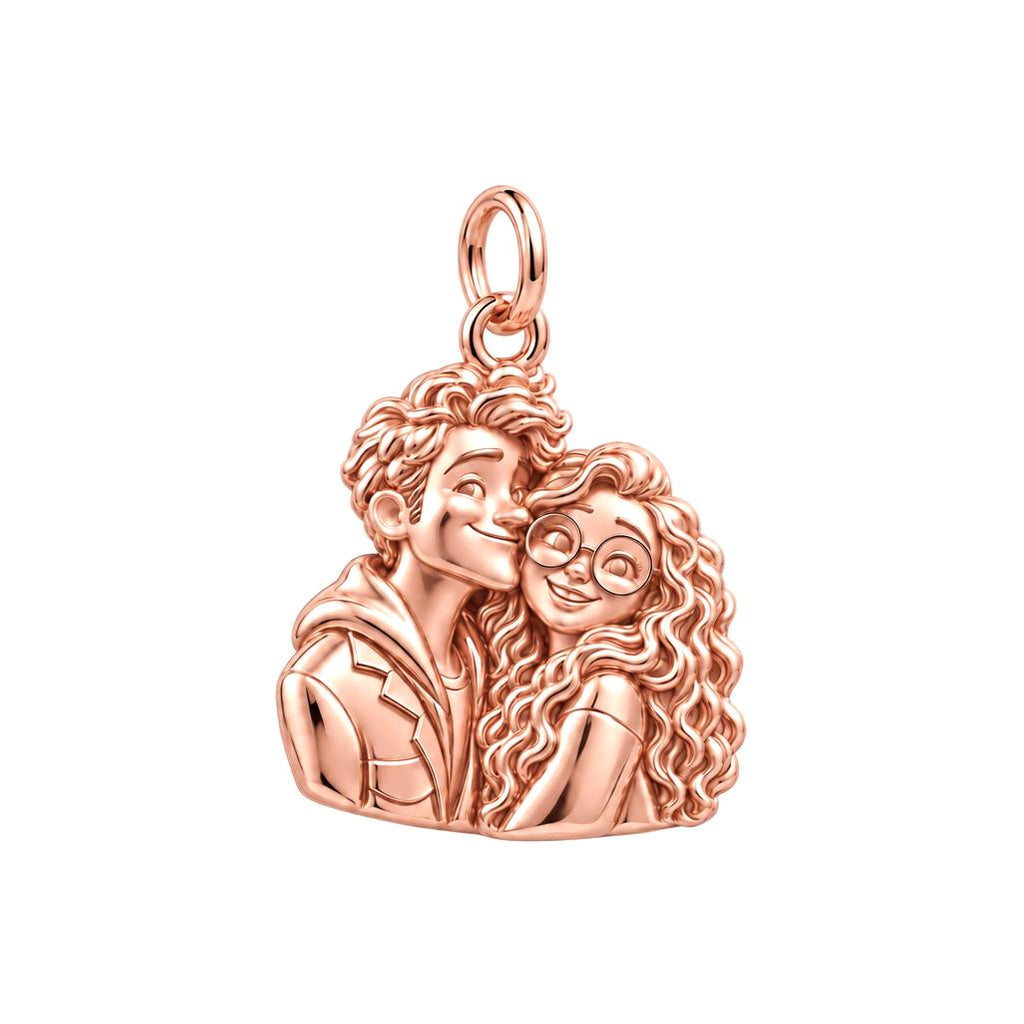 Sweetheart Cuddle Duo Charm and Polyester Cord Bracelet Set