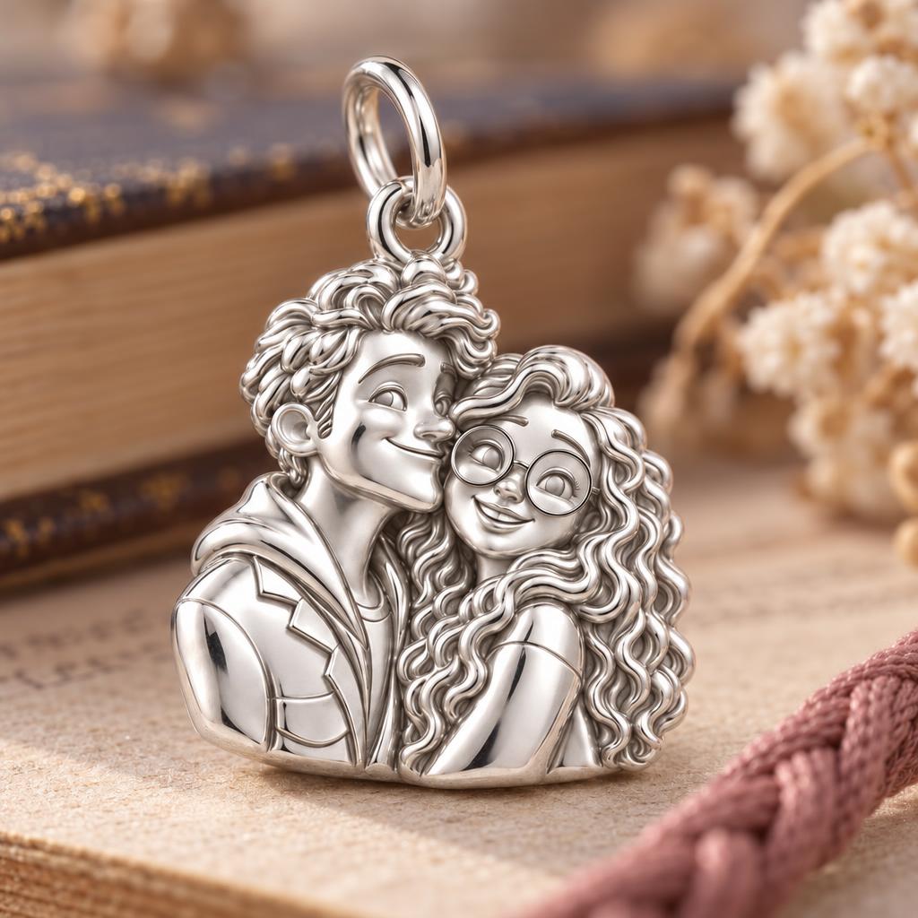 Sweetheart Cuddle Duo Charm and Polyester Cord Bracelet Set