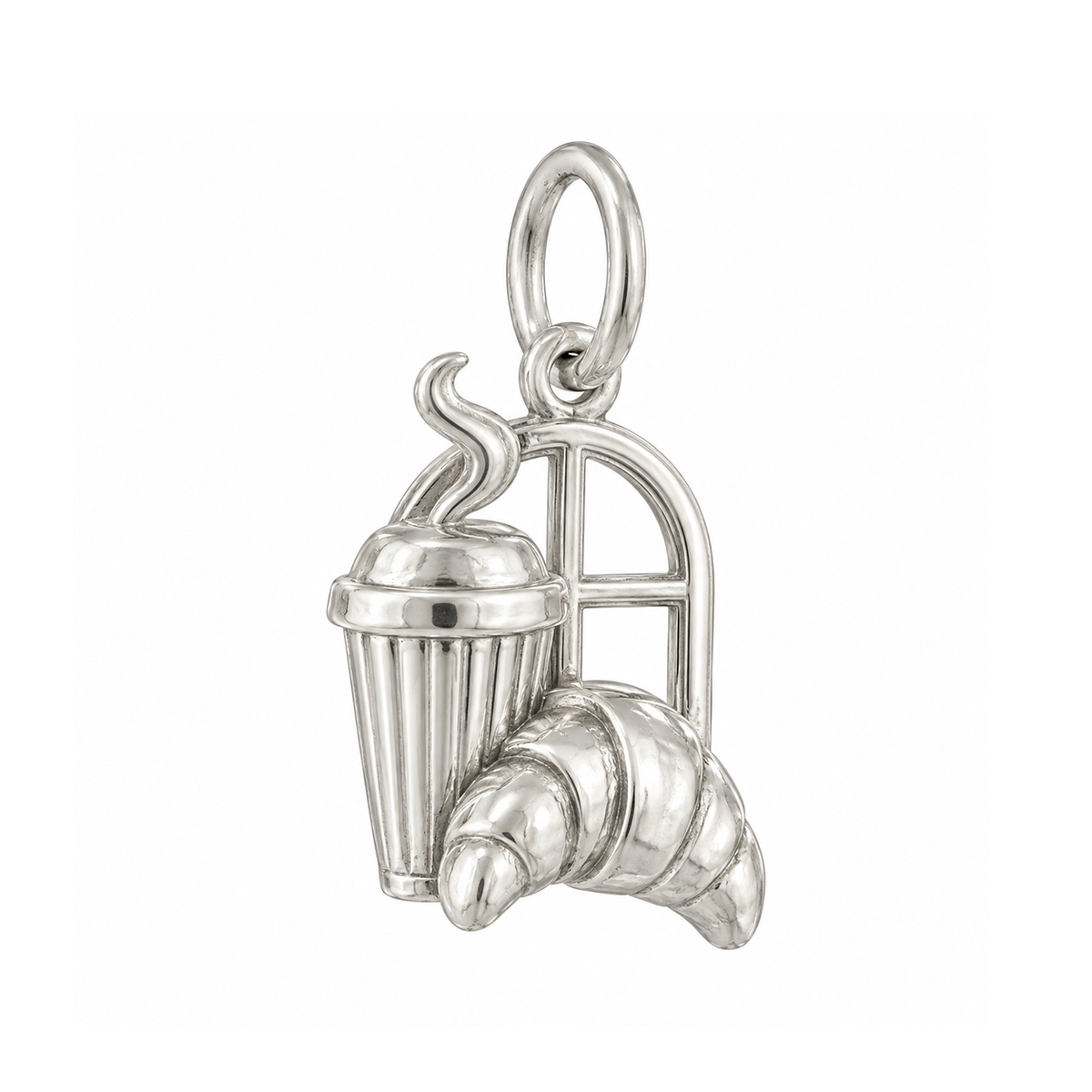 Takeaway Coffee and Pastry Charm — Silver — 50-works-silver-20260916-33