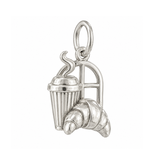 Takeaway Coffee and Pastry Charm — Silver — 50-works-silver-20260916-33
