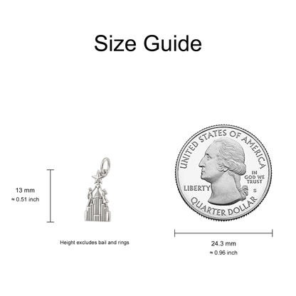 Tall Building and Heart Charm — Size Guide — 13 mm body excluding bail and rings — 50-works-silver-20260916-129