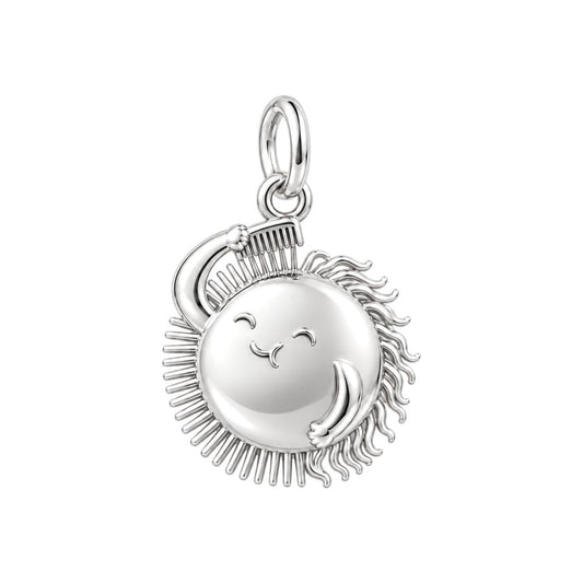 Taming the Rays Charm Bracelet – Personalized Hairstylist Gift – silver charm, front view