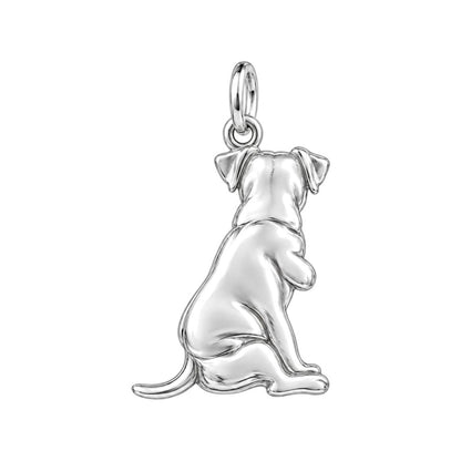 Tattooed Pup I Love Mom Charm Bracelet Set – back of the charm, engraving area