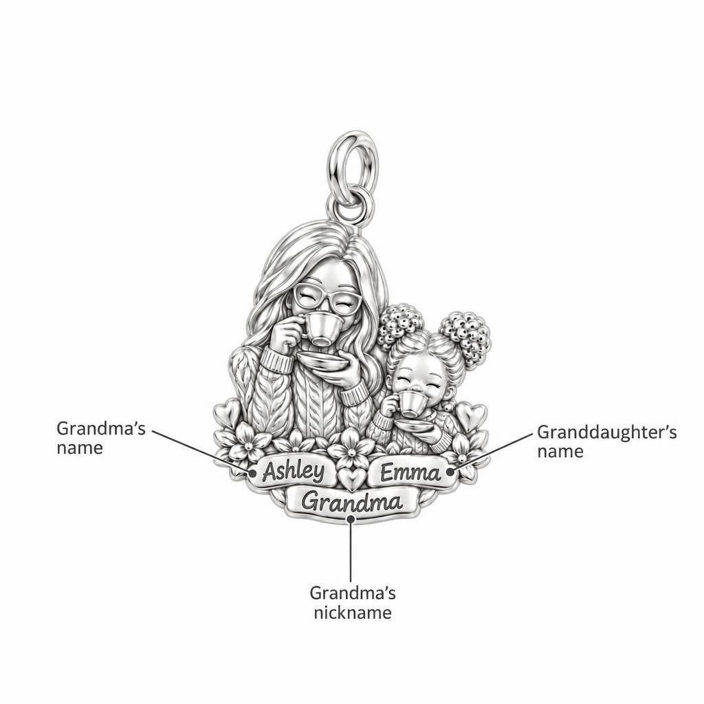 Tea Time with Grandma Charm Bracelet – Personalized Nana Gift – personalization guide