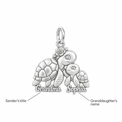 Tender Sea Turtle Charm Bracelet – Personalized Grandma Gift – personalization guide