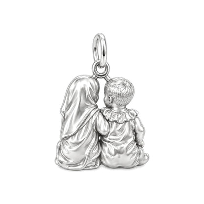 Tender Sibling Bond Charm Bracelet – Personalized Mom Gift – back of the charm, engraving area