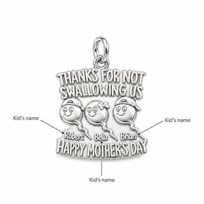 Thanks For Not Swallowing Us Charm Bracelet – Personalized Mom Gift – personalization guide