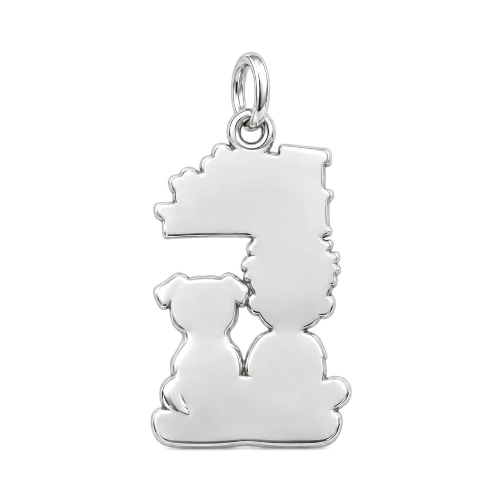 The Dogfather Best Buds Charm Bracelet – Personalized Dad Gift – back of the charm, engraving area
