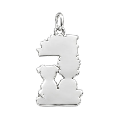 The Dogfather Best Buds Charm Bracelet – Personalized Dad Gift – back of the charm, engraving area