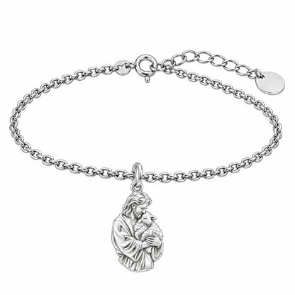 The Good Shepherd Charm Bracelet Set – silver, front view