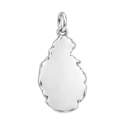 The Good Shepherd Charm Keychain – back of the charm, engraving area