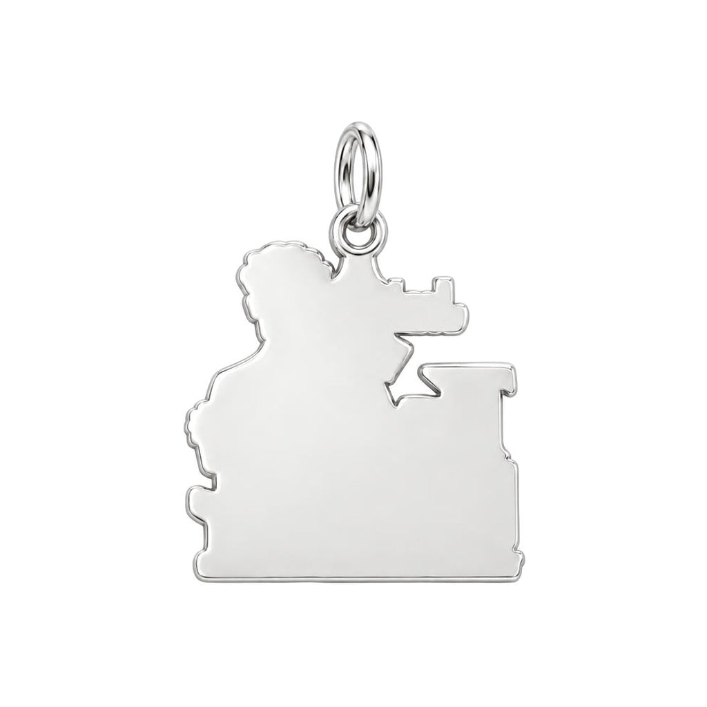 The Grillfather Charm Bracelet – Personalized Dad Gift – back of the charm, engraving area