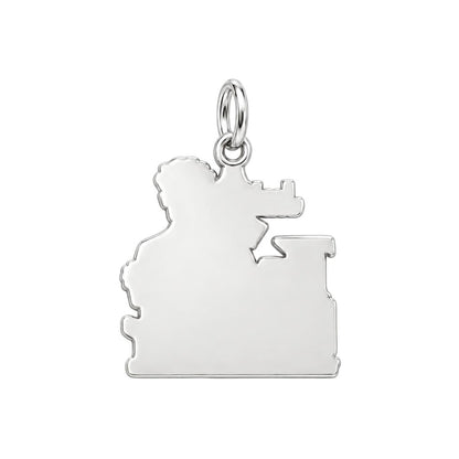The Grillfather Charm Bracelet – Personalized Dad Gift – back of the charm, engraving area