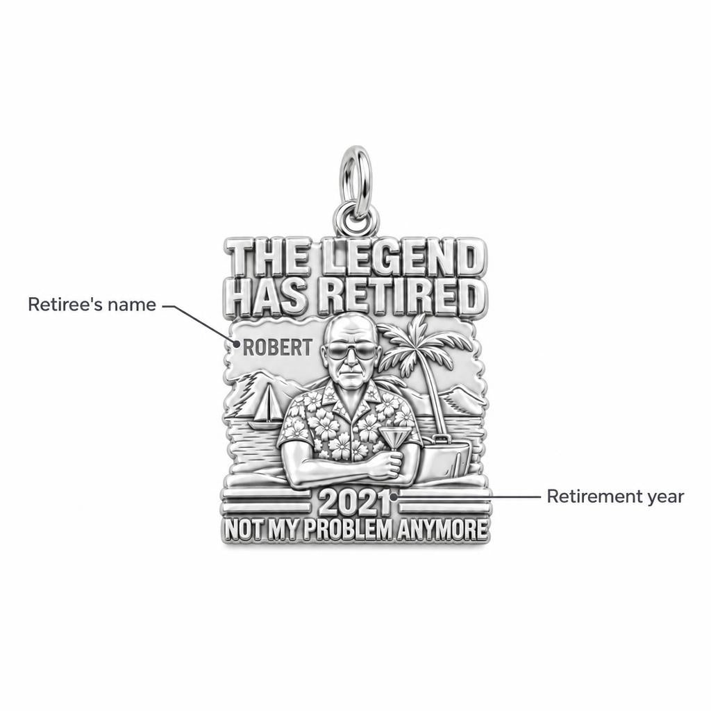 The Retired Legend Charm Bracelet – Personalized Retiree Gift – personalization guide