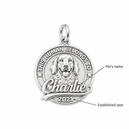 This Human Belongs To Charm Bracelet – Personalized Dog Mom Gift – personalization guide