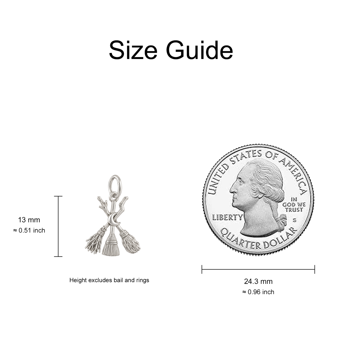Three Broomsticks Charm — Size Guide — 13 mm body excluding bail and rings — 50-works-silver-20260916-53