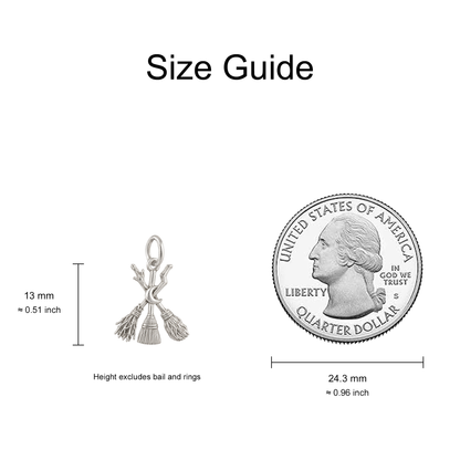 Three Broomsticks Charm — Size Guide — 13 mm body excluding bail and rings — 50-works-silver-20260916-53
