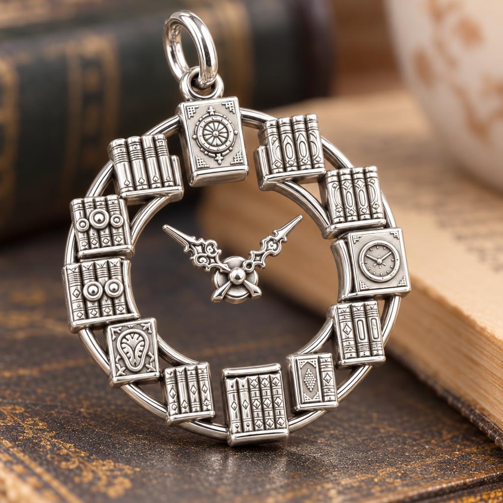 Timeless Reader Charm Bracelet – Personalized Book Lover Gift – macro detail of the charm