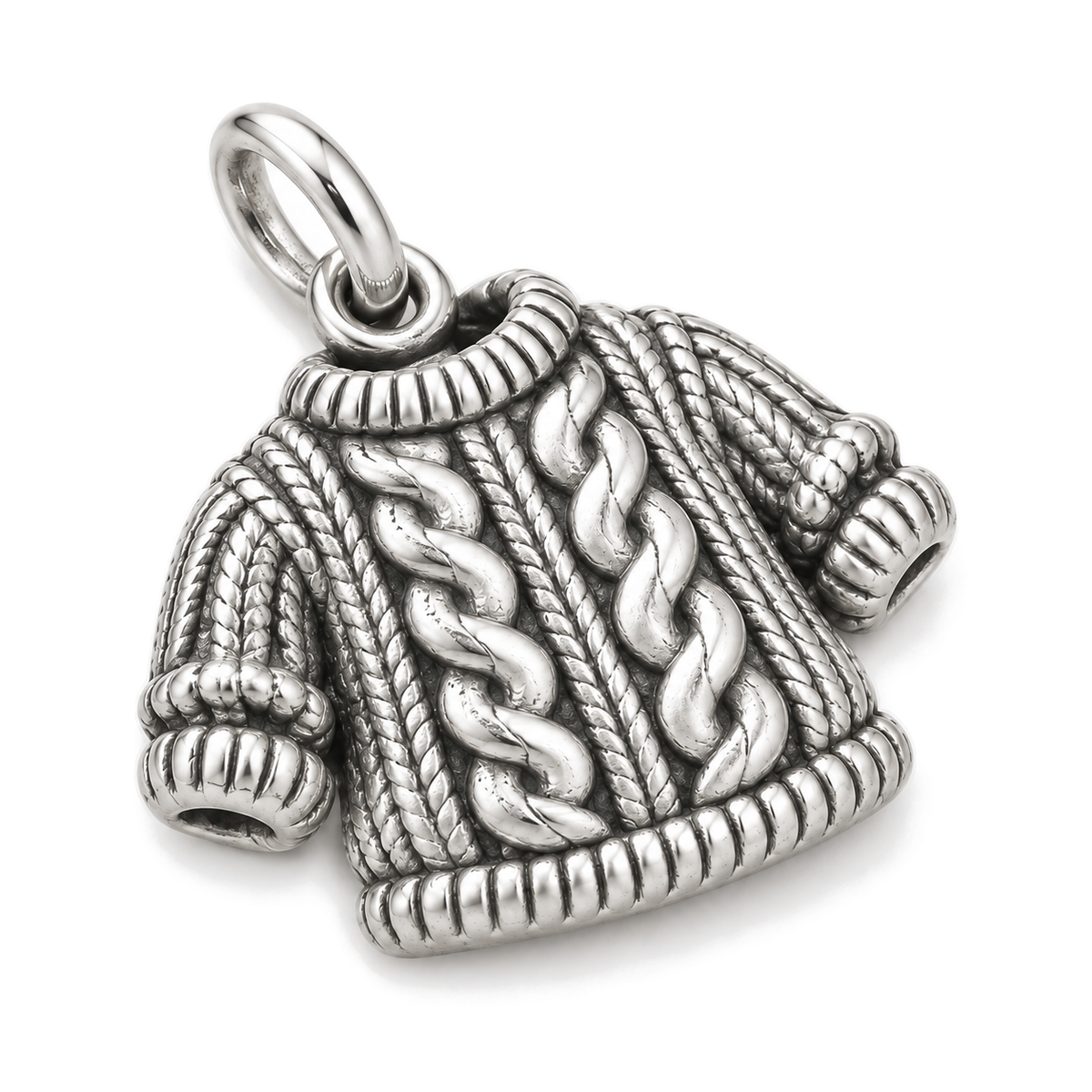 Tiny Sweater Charm — Silver Super Macro | charm-topics-remaining-444-2026-09-14 | topic-091