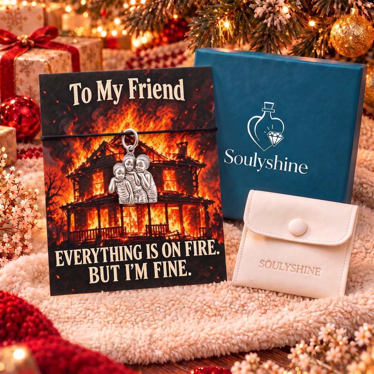 To My Friend: Everything Is On Fire Charm Bracelet