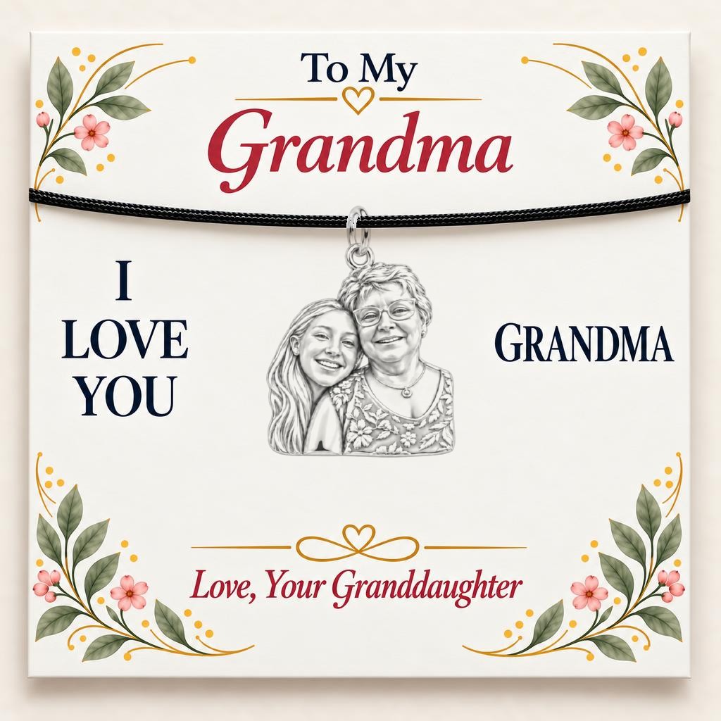 To My Grandma: Grandma's Loving Embrace Charm Bracelet