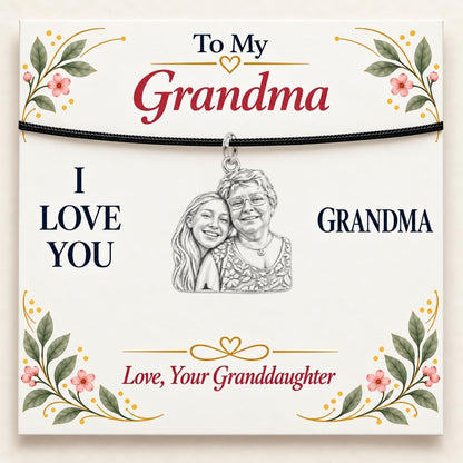 To My Grandma: Grandma's Loving Embrace Charm Bracelet