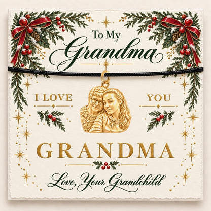 To My Grandma: Grandma's Loving Embrace Charm Bracelet
