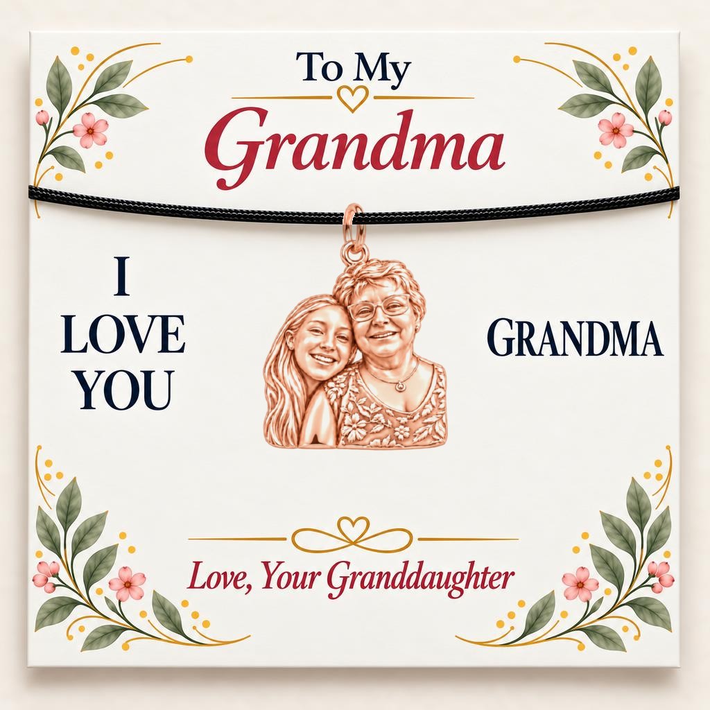 To My Grandma: Grandma's Loving Embrace Charm Bracelet