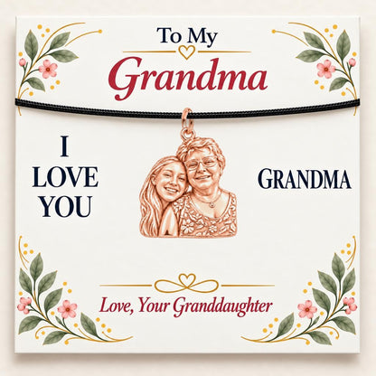 To My Grandma: Grandma's Loving Embrace Charm Bracelet