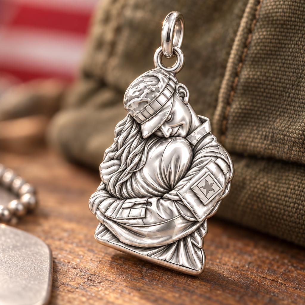 To My Hero: Brave Heart Homecoming Charm Bracelet – macro detail of the charm