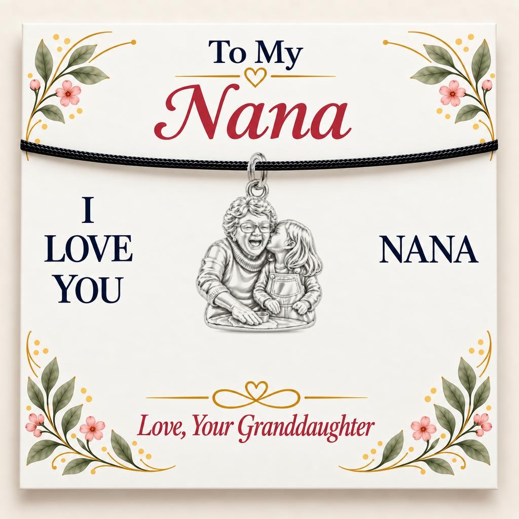 To My Nana: Nana's Sweetest Hug Charm Bracelet