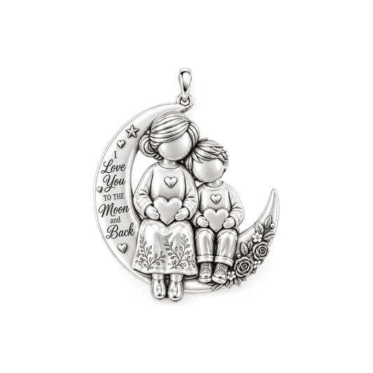 To the Moon and Back Moonlit Bond Charm and Polyester Cord Bracelet Set