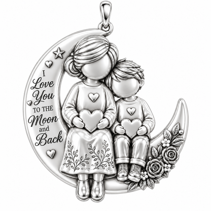 To the Moon and Back Moonlit Bond Charm and Polyester Cord Bracelet Set