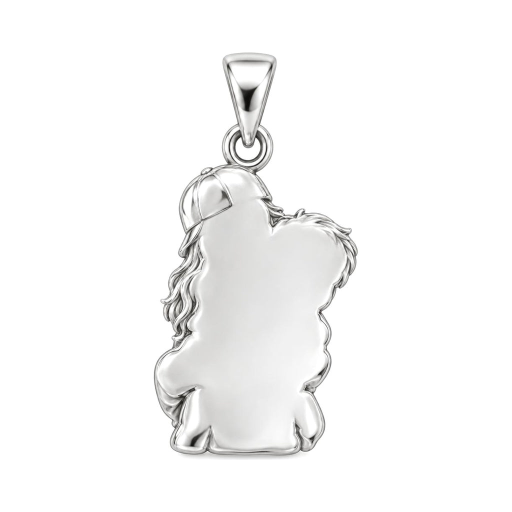 Together Since Childhood Charm Bracelet – Personalized Upload Photo Gift – back of the charm, engraving area