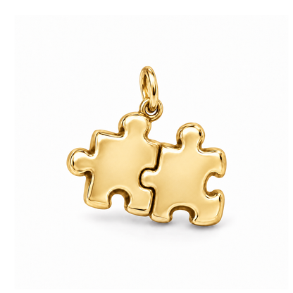 Together We Fit Puzzle Charm — Gold | charm-topics-remaining-444-2026-09-14 | topic-408